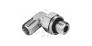 90° curved metric external thread adjustable column end ISO 6149
