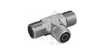 Metric external thread O-ring flat sealed tee joint
