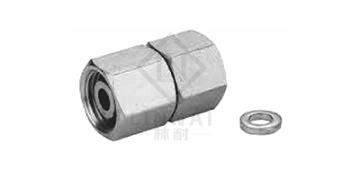 Copper pad sealed British pipe pressure gauge connector
