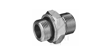 The male pipe external thread 60° inner cone or hexagonal end surface is sealed with a combination pad 
 /British pipe external thread O-ring
