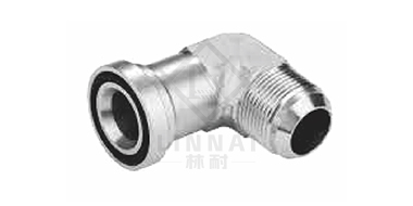 90° bent American JIC external thread 74° outer cone/heavy series flange ISO 6162-2
