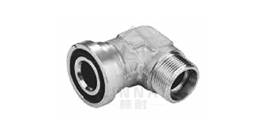 90° bending metric thread sleeve/light series flange ISO 6162-1
