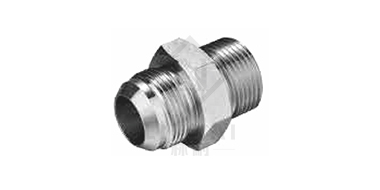 For the British tube external thread 60° inner cone or hexagonal end face 
 Combination pad seal/American JIC external thread 74° outer cone
