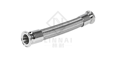 Sanitary-grade quick-loading metal hose
